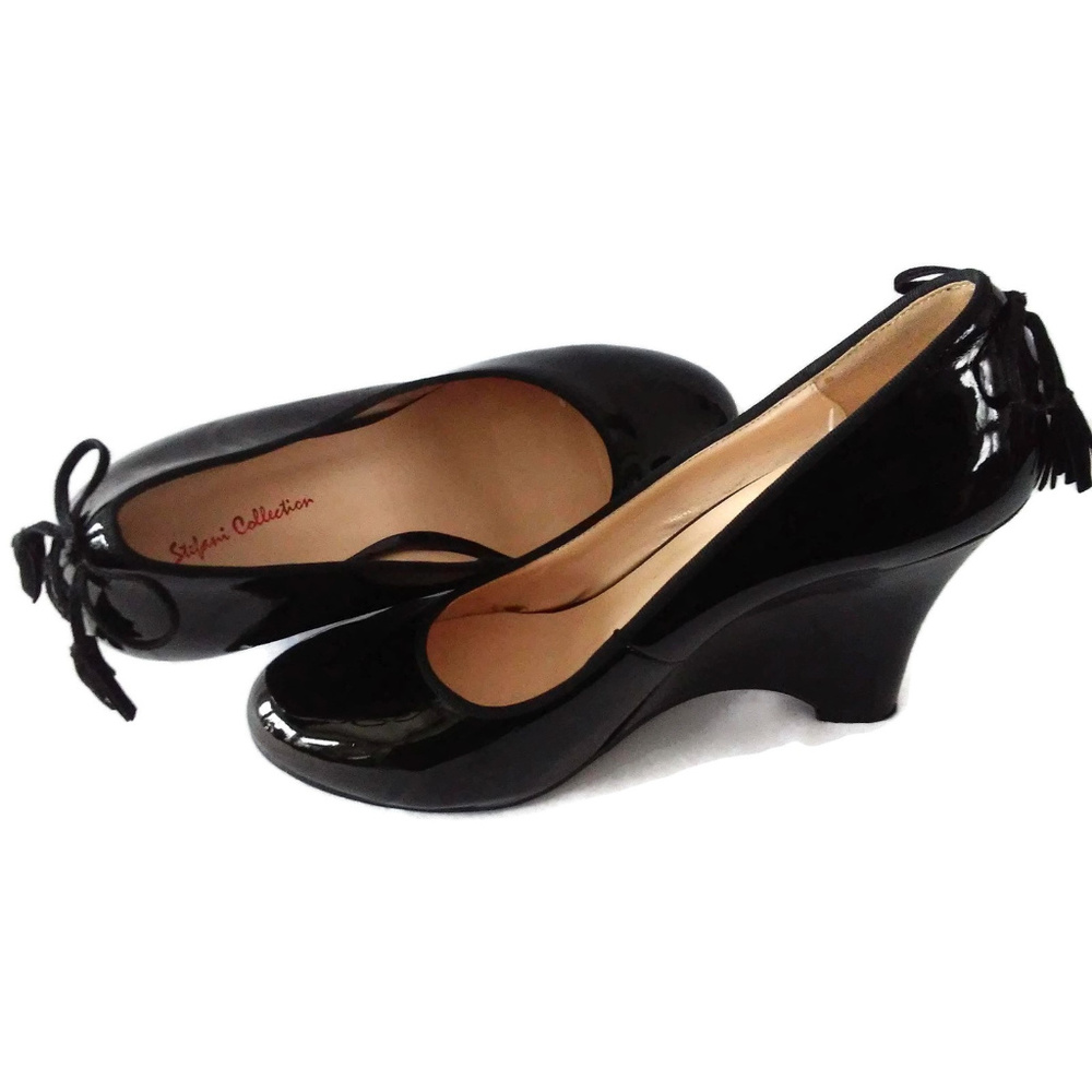 STEFANI COLLECTION Heels Tammy Wedges Bow Accent